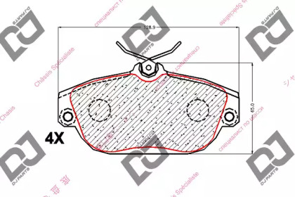 Комплект тормозных колодок DJ PARTS BP1899